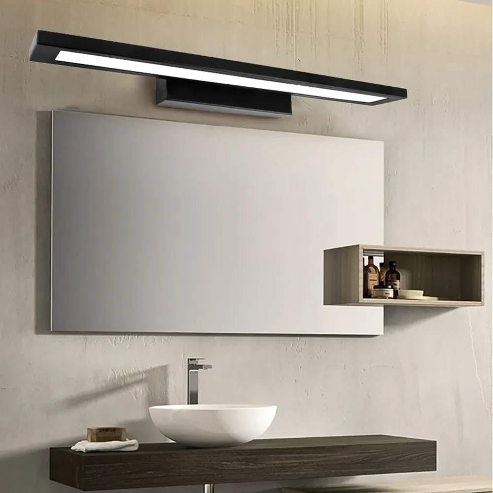 Lubinis šviestuvas Sieninis LED šviestuvas Sconce A, Juodas, 60 cm