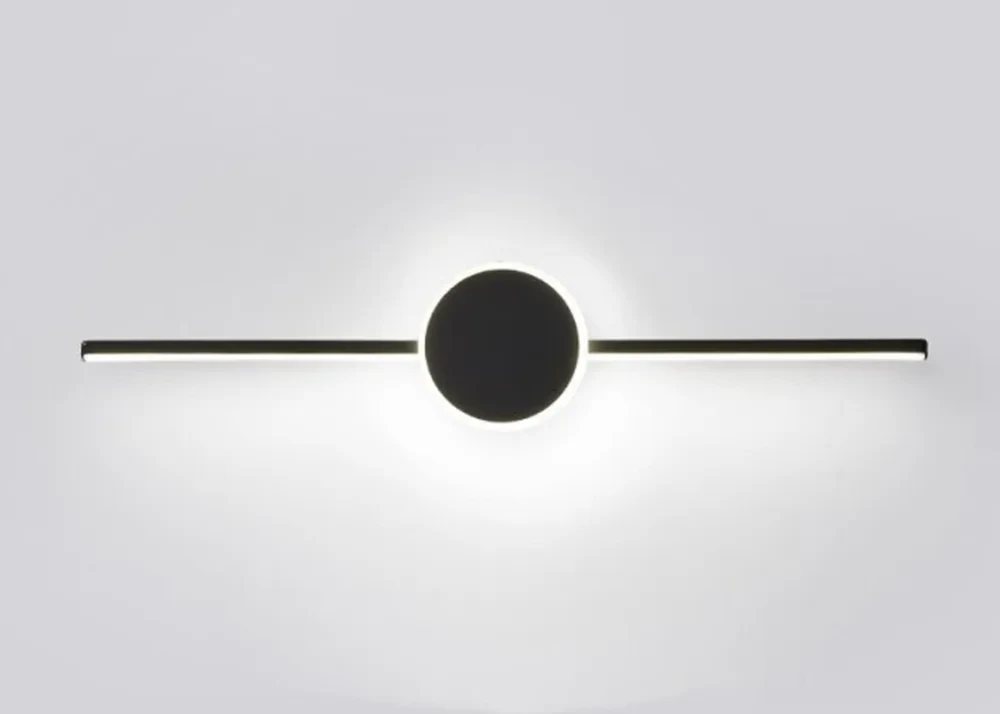 Lubinis šviestuvas Sieninis LED šviestuvas Round Juodas, 81 cm