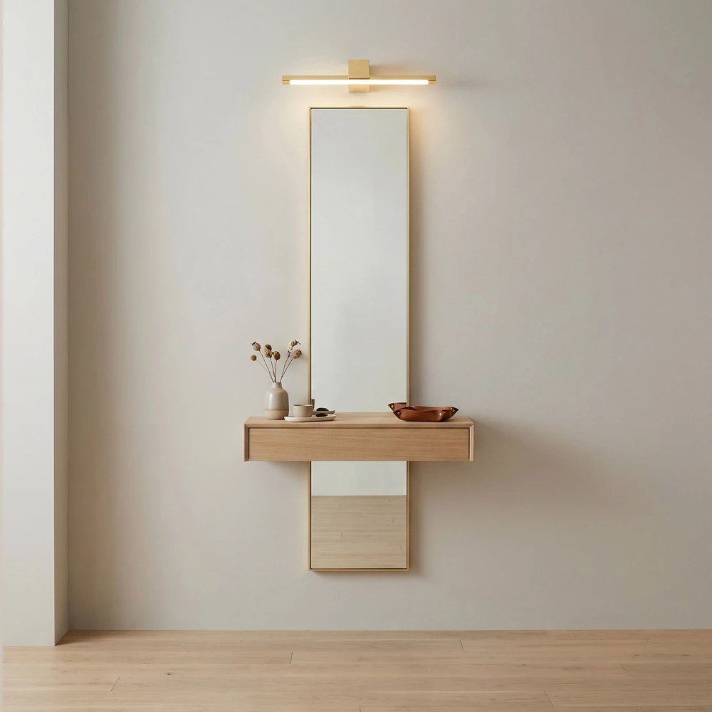 Lubinis šviestuvas Sieninis LED šviestuvas LINESWEA, auksinis, 40 cm