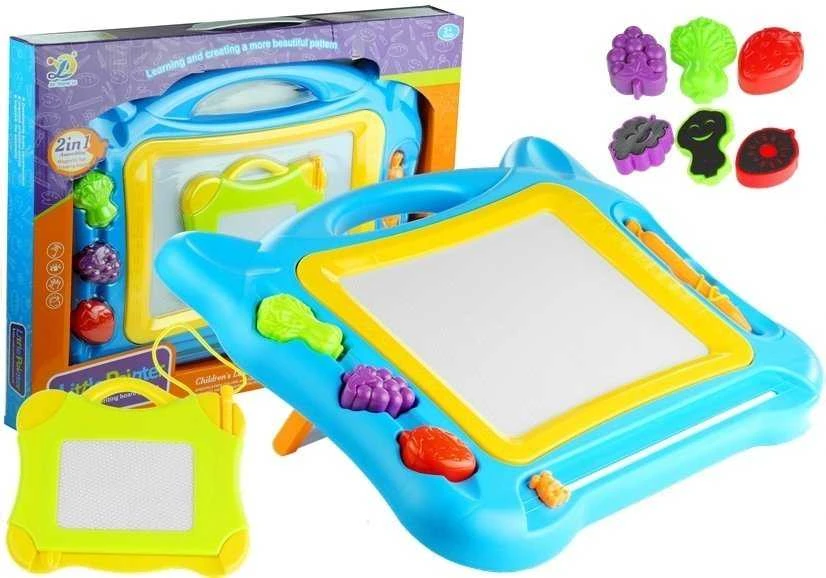 Magnetinė piešimo lenta su antspaudais 2in1