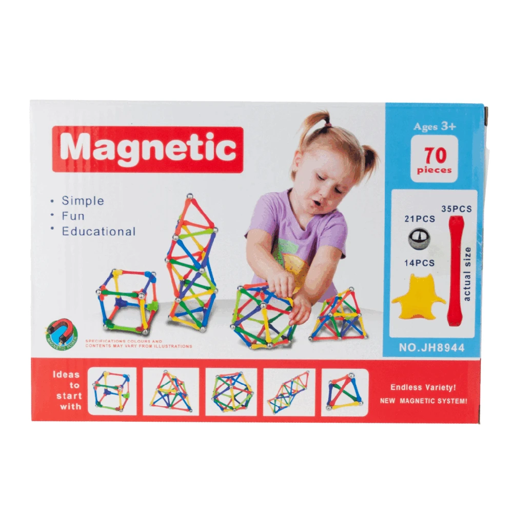Magnetinės konstrukcinės kaladėlės, 70 d.