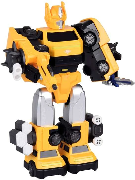 Magnetinis robotas transformeris 2in1, geltonas