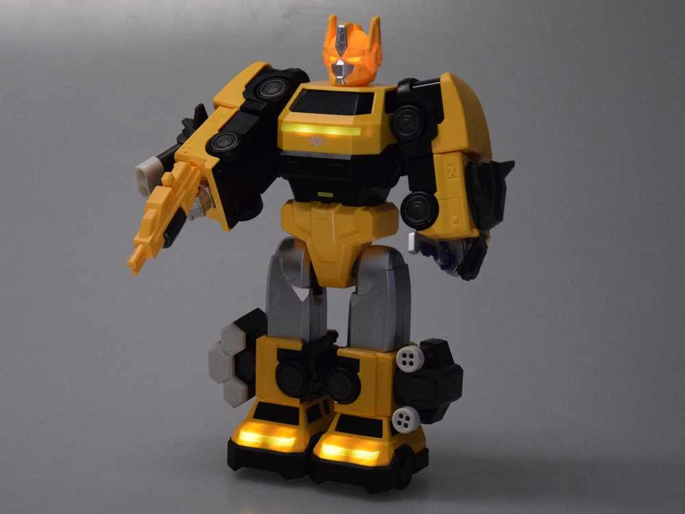 Magnetinis robotas transformeris 2in1, geltonas