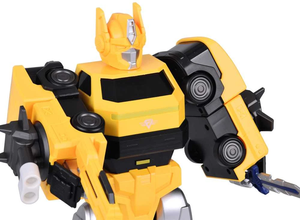 Magnetinis robotas transformeris 2in1, geltonas