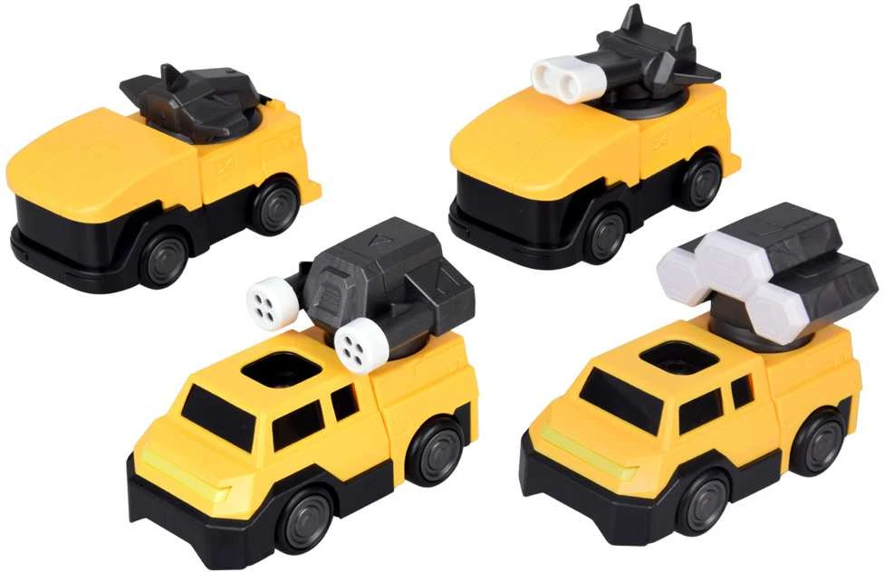 Magnetinis robotas transformeris 2in1, geltonas