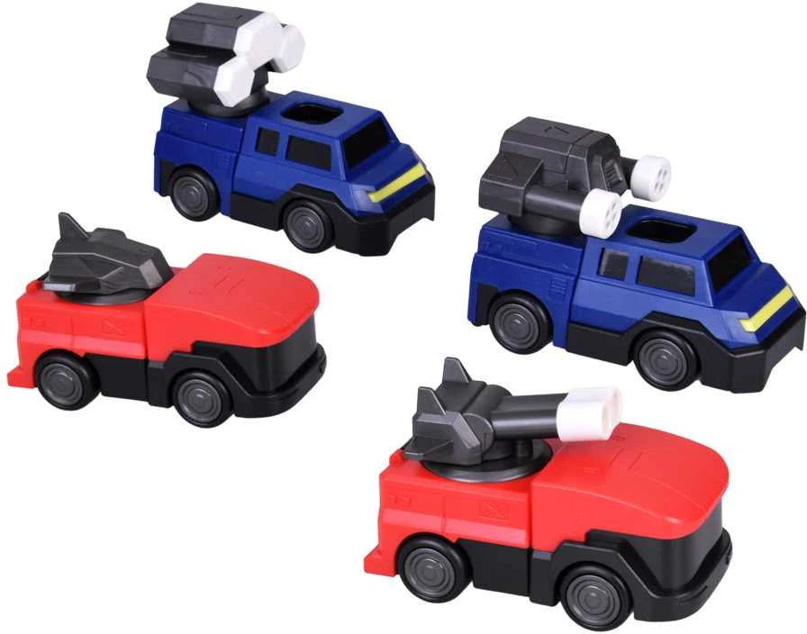Magnetinis robotas transformeris 2in1, raudonas/mėlynas
