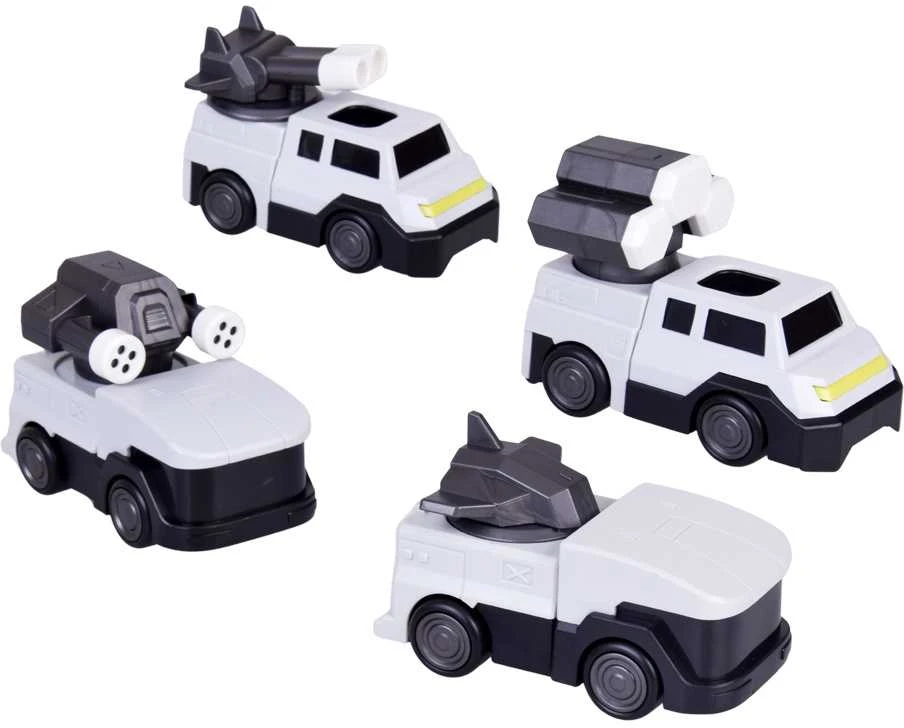 Magnetinis robotas transformeris 2in1, sidabrinis