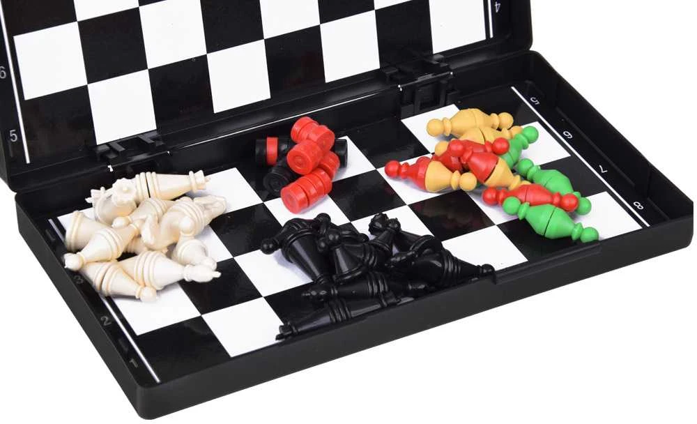 Magnetinis stalo žaidimų rinkinys 3in1