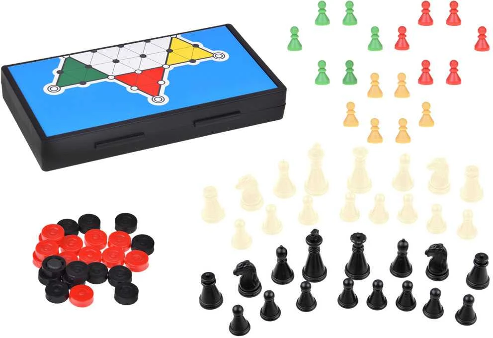 Magnetinis stalo žaidimų rinkinys 3in1