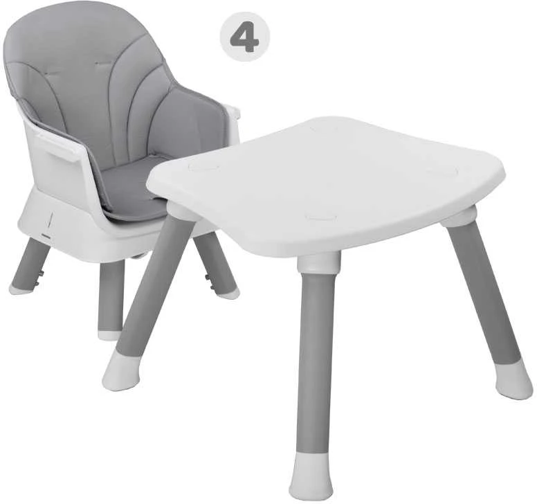 Maitinimo kėdutė - rinkinys 6in1, pilka
