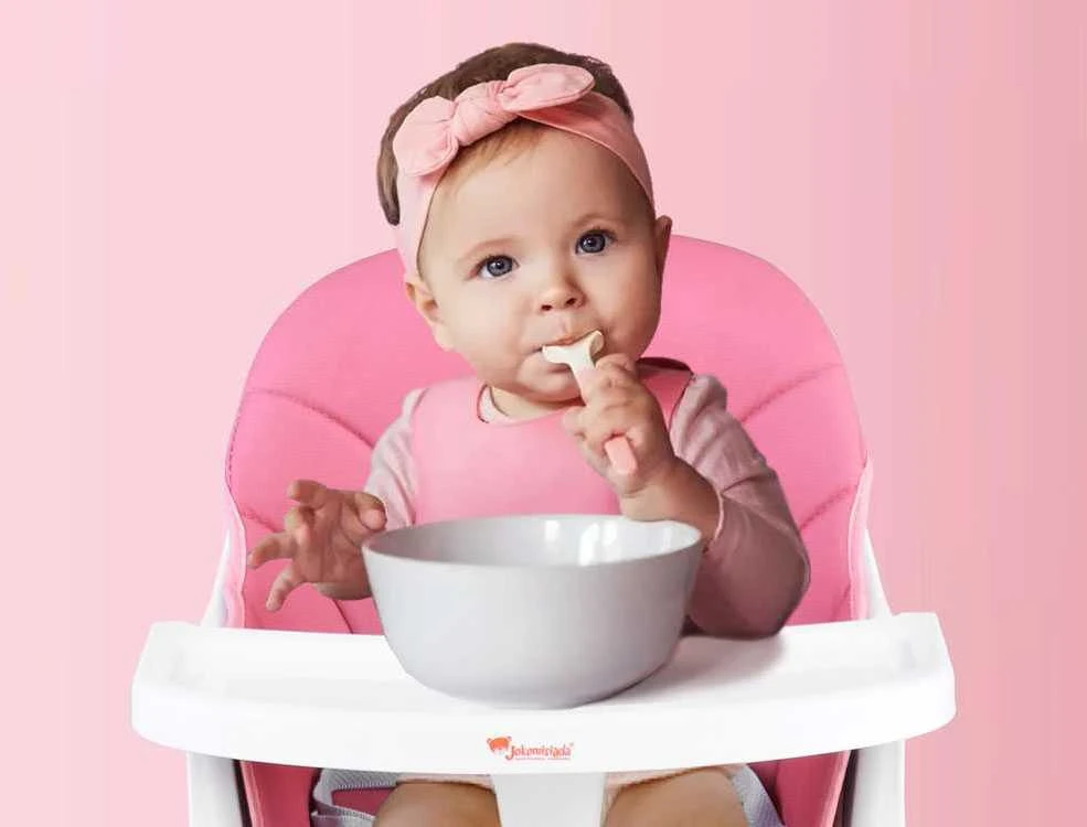Maitinimo kėdutė - rinkinys 6in1, rožinė