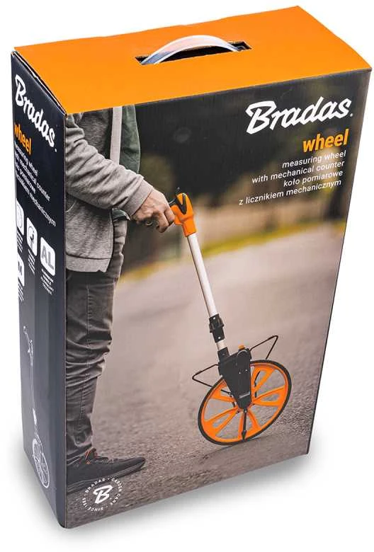Matavimo ratas su mechaniniu skaitikliu ir sulankstoma rankena Bradas, 318 mm