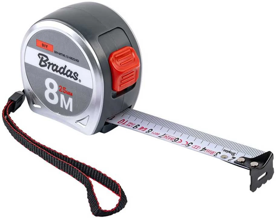 Matavimo ruletė Bradas, 8m/25mm