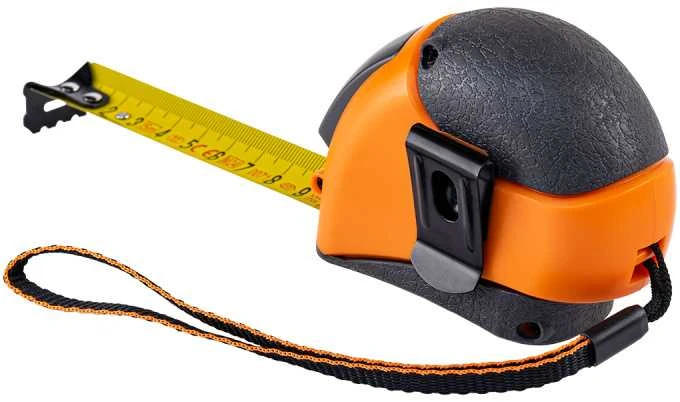 Matavimo ruletė Bradas MOUSE, 5m/25mm, soft/autolock/stainless steel end