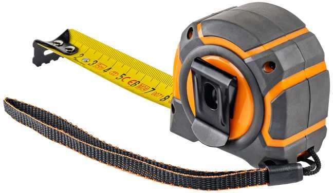 Matavimo ruletė Bradas SNAP, 5m/25mm, soft/stainless steel end
