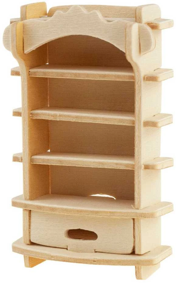Medinė 3D dėlionė - lėlių baldai, 34 vnt.