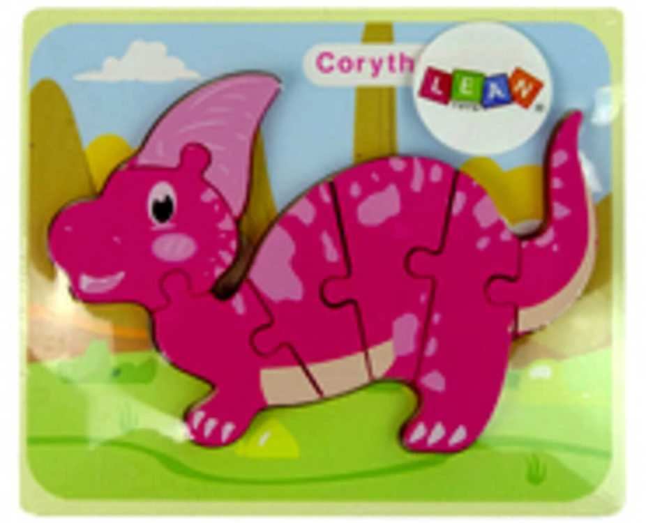 Medinė dėlionė Dinozauras, violetinis