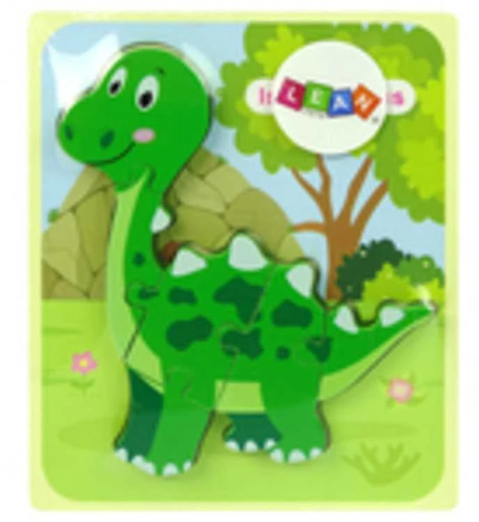 Medinė dėlionė Dinozauras, žalias