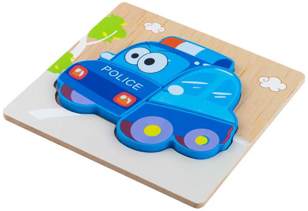 Medinė dėlionė Policijos automobilis