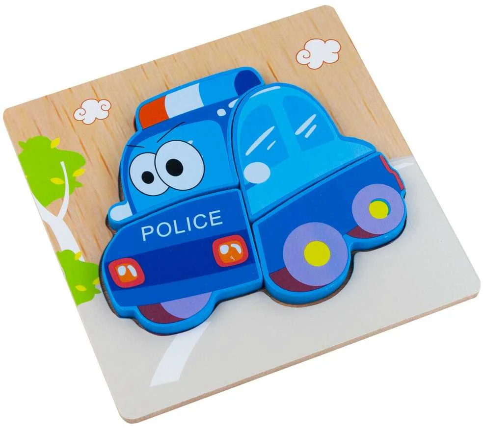 Medinė dėlionė Policijos automobilis
