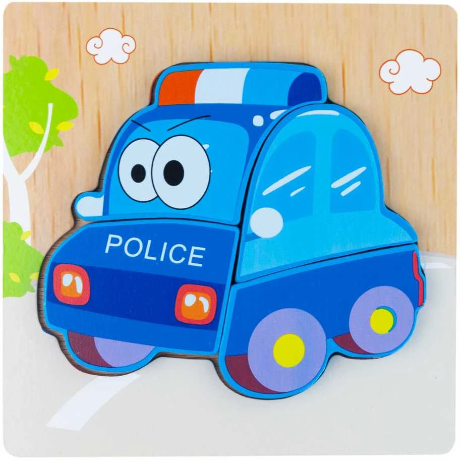 Medinė dėlionė Policijos automobilis