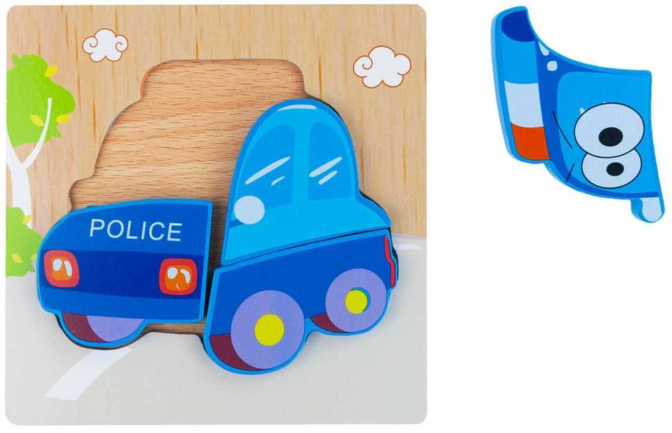 Medinė dėlionė Policijos automobilis