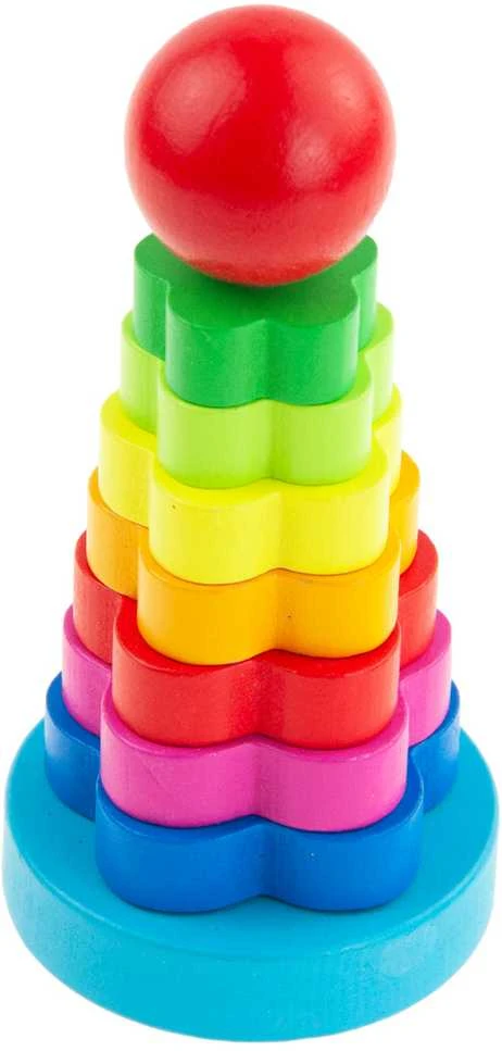 Medinė kaladėlių piramidė