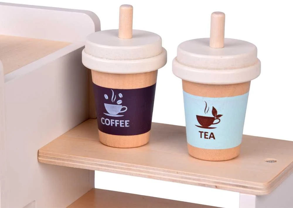 Medinė kavinė „Coffee Shop“ su priedais