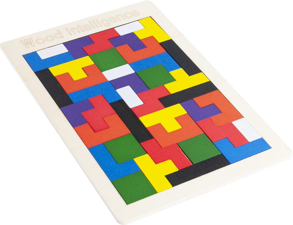 Medinė loginė dėlionė Tetris Tangram
