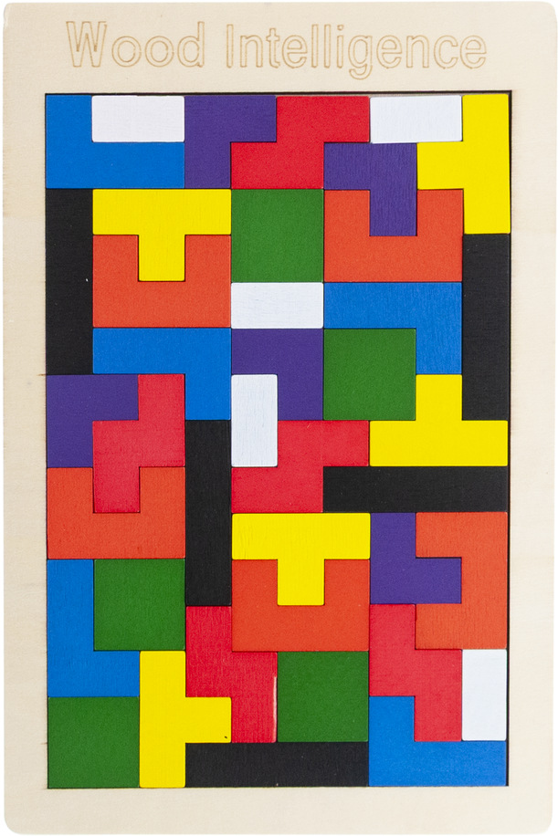 Medinė loginė dėlionė Tetris Tangram