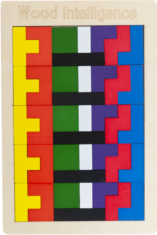 Medinė loginė dėlionė Tetris Tangram