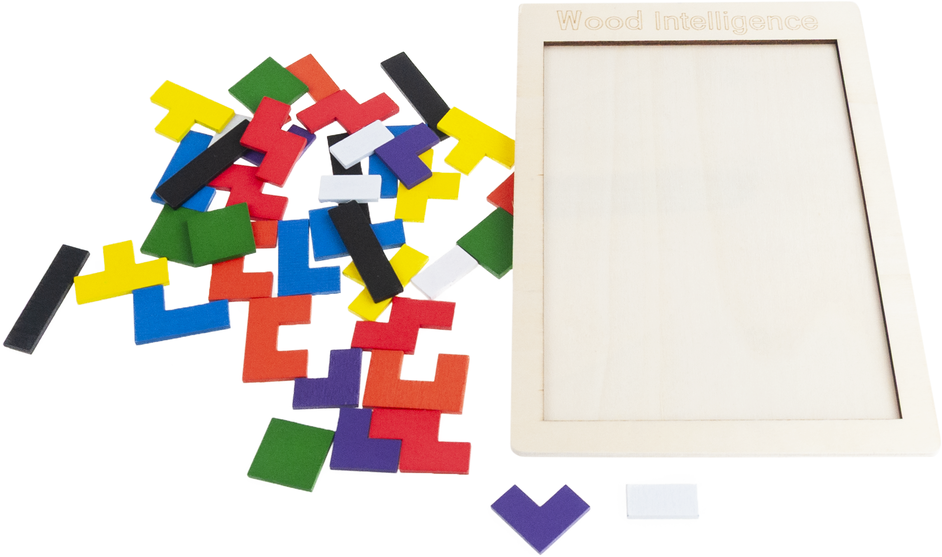 Medinė loginė dėlionė Tetris Tangram