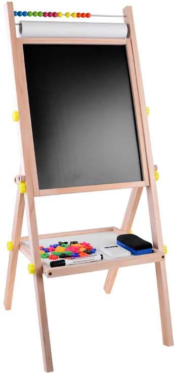 Medinė piešimo lenta su priedais 3in1