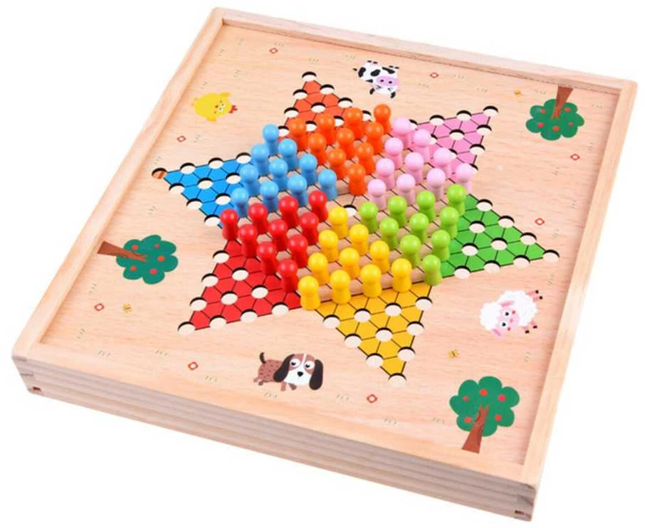 Medinis stalo žaidimų rinkinys 8in1