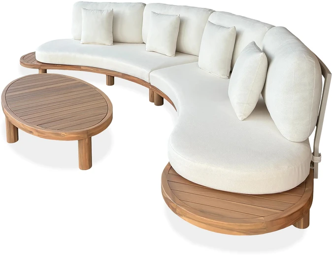 Medinių lauko baldų komplektas LUMIA CAFFE - Acacia Wood