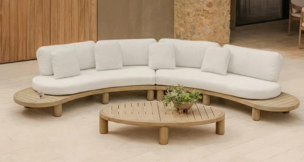 Medinių lauko baldų komplektas LUMIA CAFFE - Acacia Wood