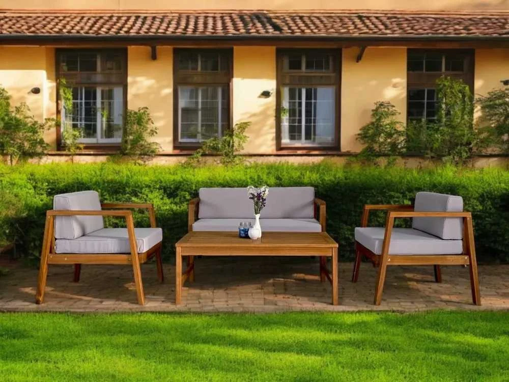 Medinių lauko baldų komplektas MALMO CAFFE Acacia Wood
