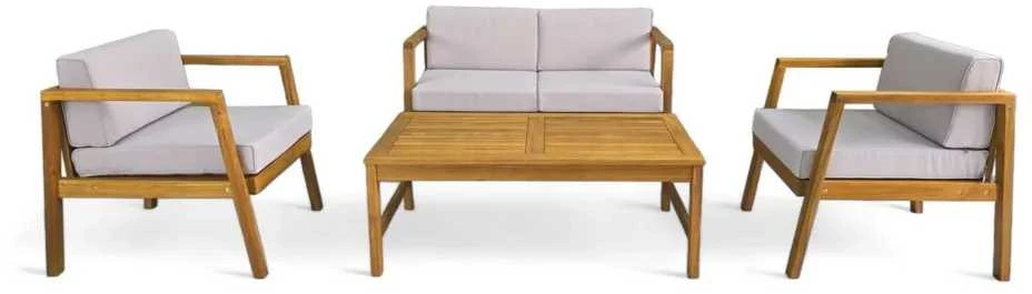 Medinių lauko baldų komplektas MALMO CAFFE Acacia Wood