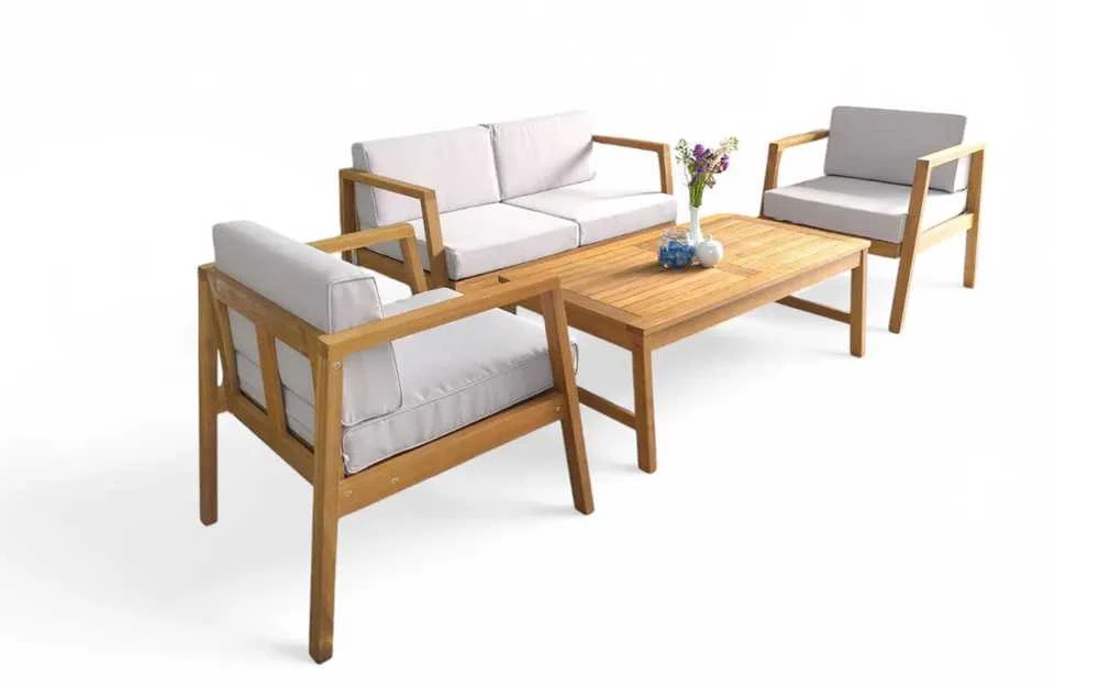 Medinių lauko baldų komplektas MALMO CAFFE Acacia Wood