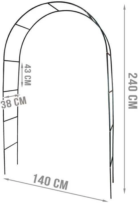 Metalinė atrama - arka vijokliniams augalams, 240 cm