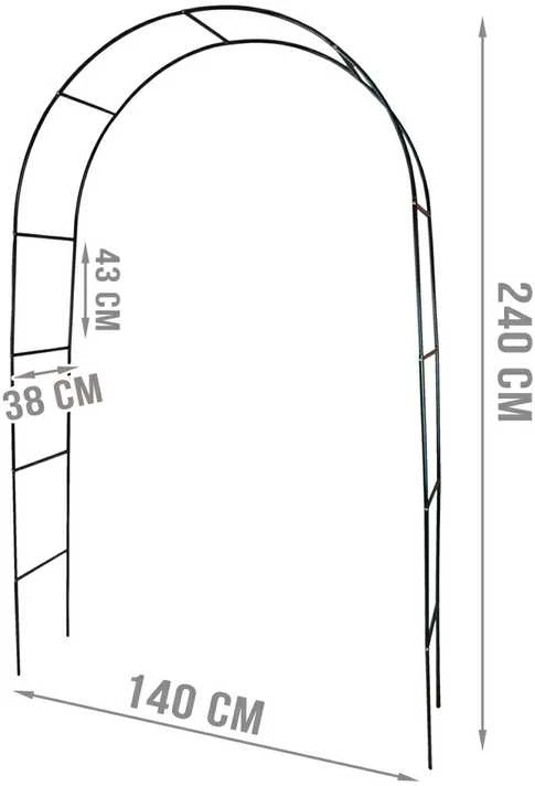 Metalinė atrama - arka vijokliniams augalams, 240 cm