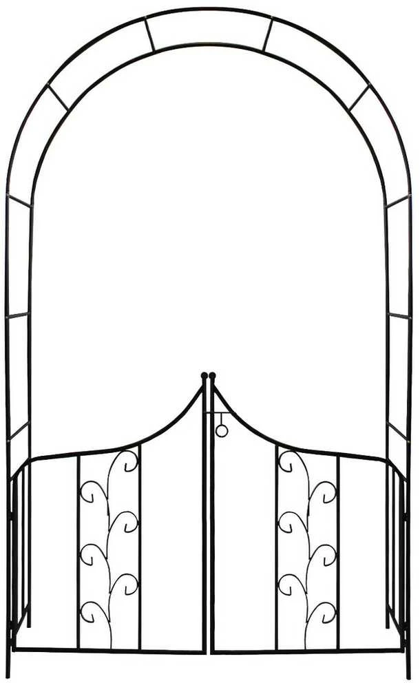 Metalinė vijoklinių augalų atrama - arka su varteliais, 240 cm