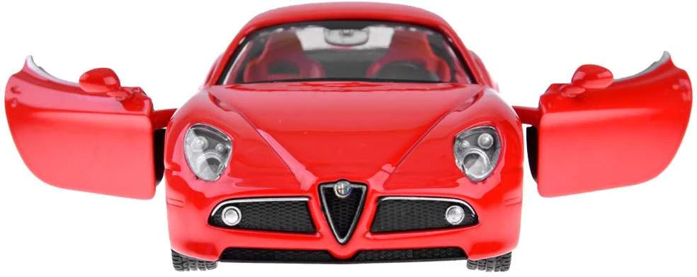 Metalinis automobilis Alfa Romeo 8C su šviesos ir garso efektais
