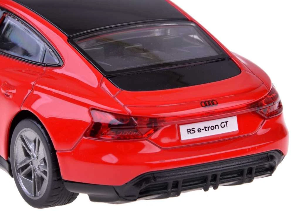 Metalinis automobilis AUDI RS e-tron GT su garso ir šviesos efektais, raudonas