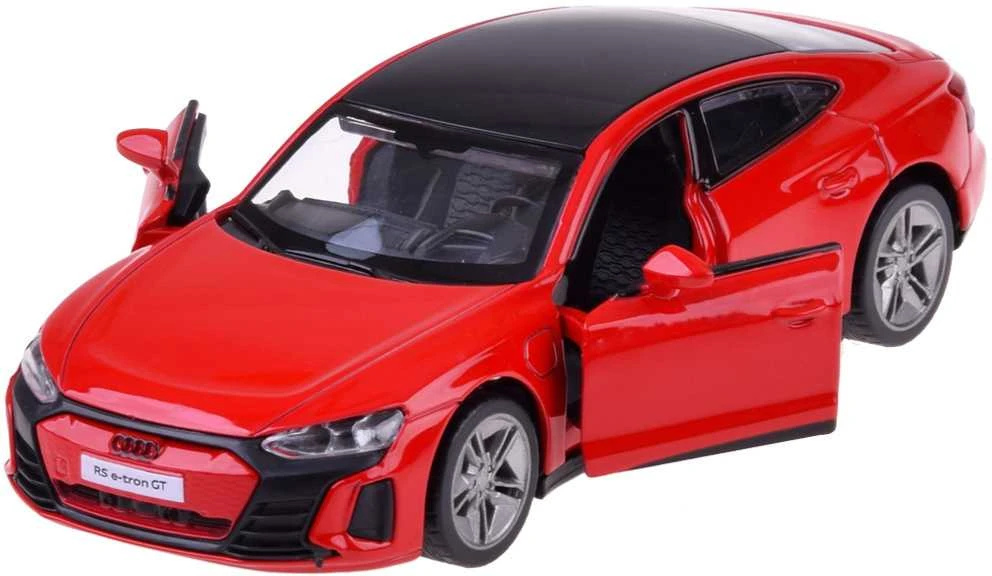 Metalinis automobilis AUDI RS e-tron GT su garso ir šviesos efektais, raudonas