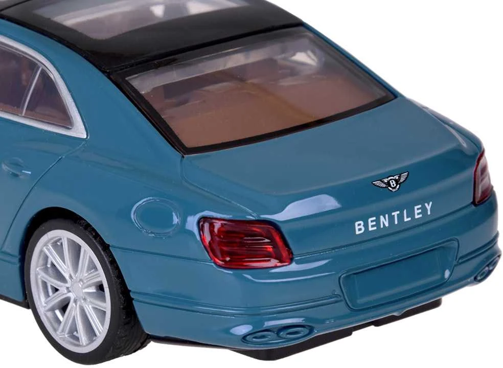 Metalinis automobilis BENTLEY FLYING SPUR HYBRID su garso ir šviesos efektais, mėlynas