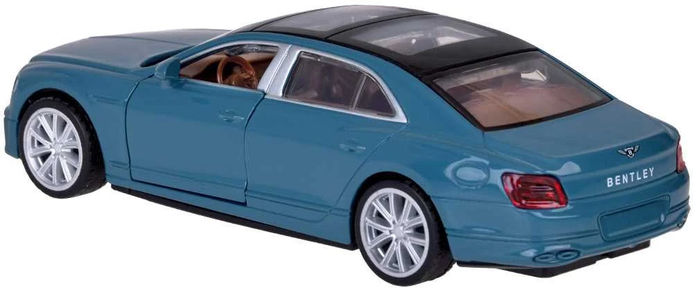 Metalinis automobilis BENTLEY FLYING SPUR HYBRID su garso ir šviesos efektais, mėlynas