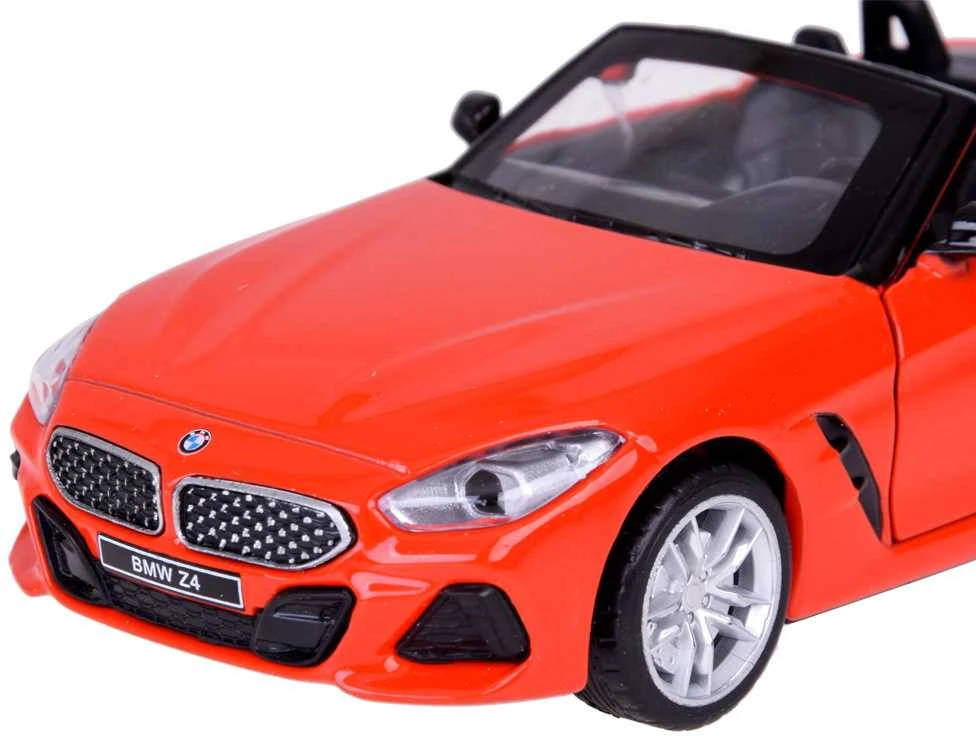 Metalinis automobilis BMW Z4 M40i su garso ir šviesos efektais, raudonas