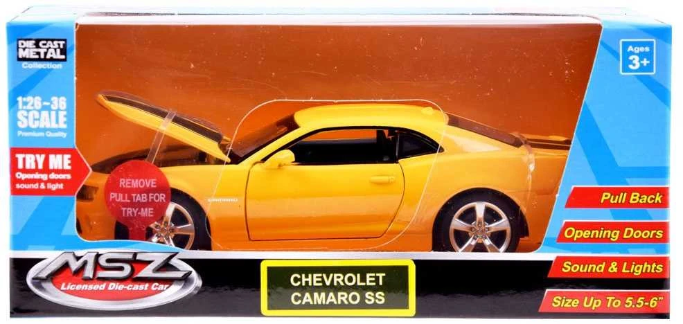 Metalinis automobilis Chevrolet Camaro SS su garso ir šviesos efektais