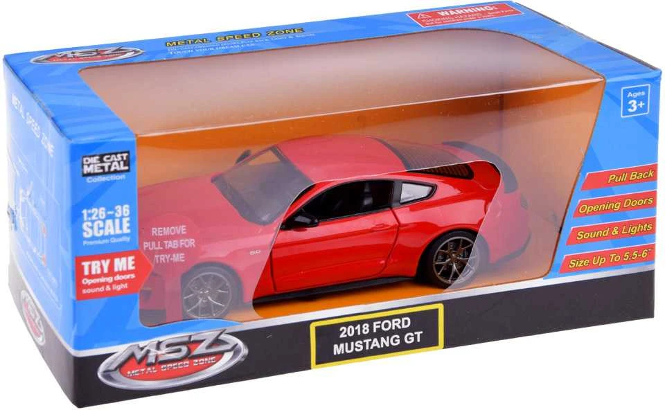 Metalinis automobilis Ford Mustang GT su šviesos ir garso efektais